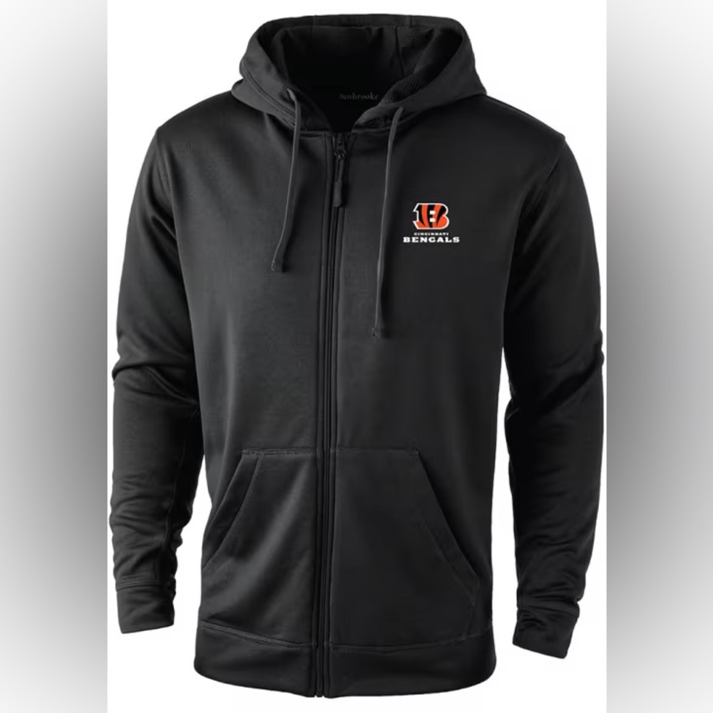 Dunbrooke Cincinnati Bengals Men’s Black Trophy Long Sleeve Zip SIZE LARGE